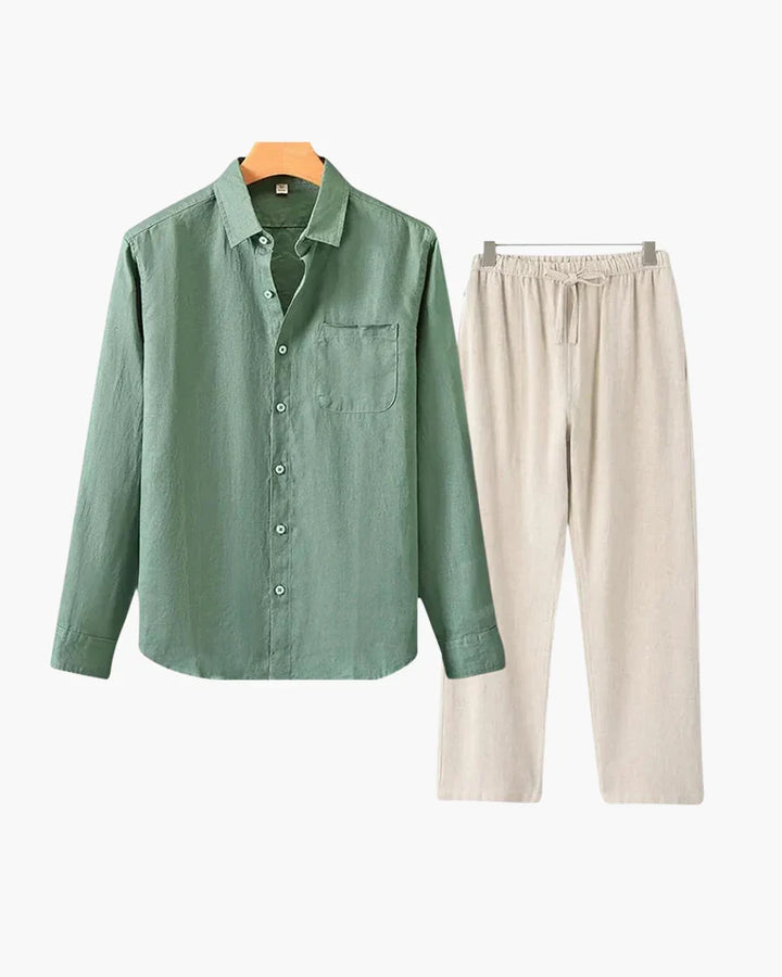 Old Money Linen Set (Long-Sleeve)