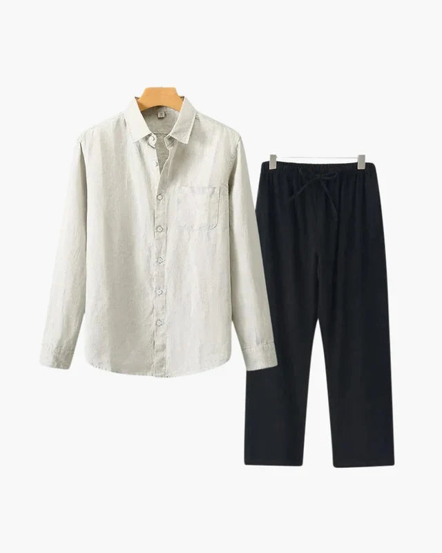 Old Money Linen Set (Long-Sleeve)